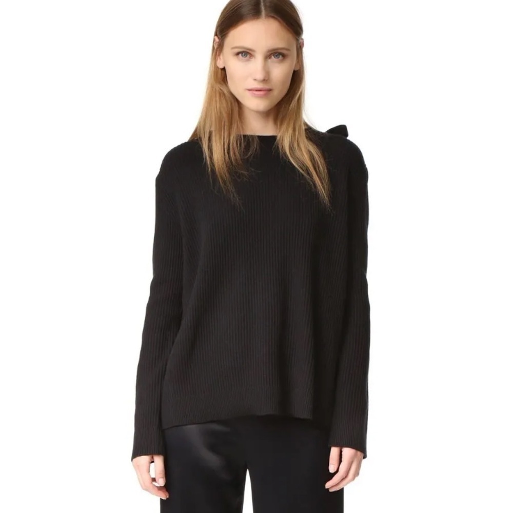 Vince Cashmere Split Back ribbed Sweater